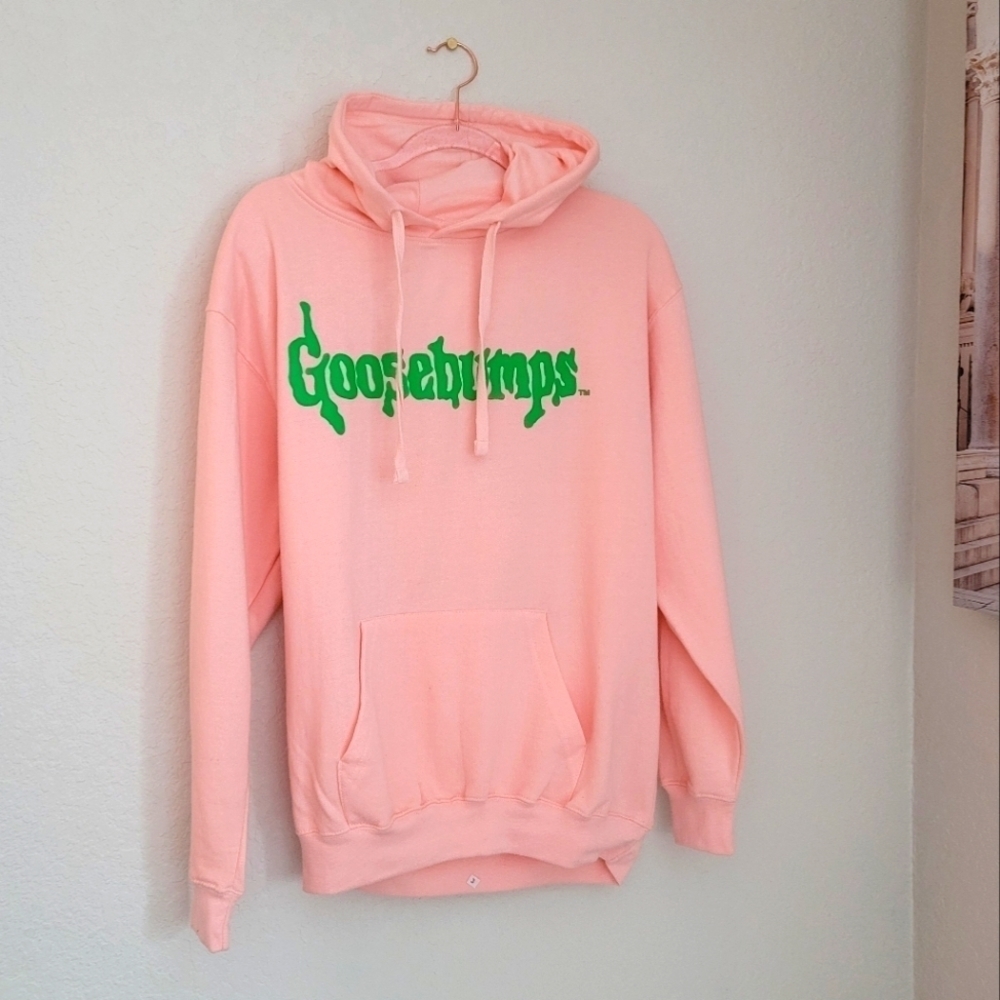 Goosebumps pink hoodie size M NEW